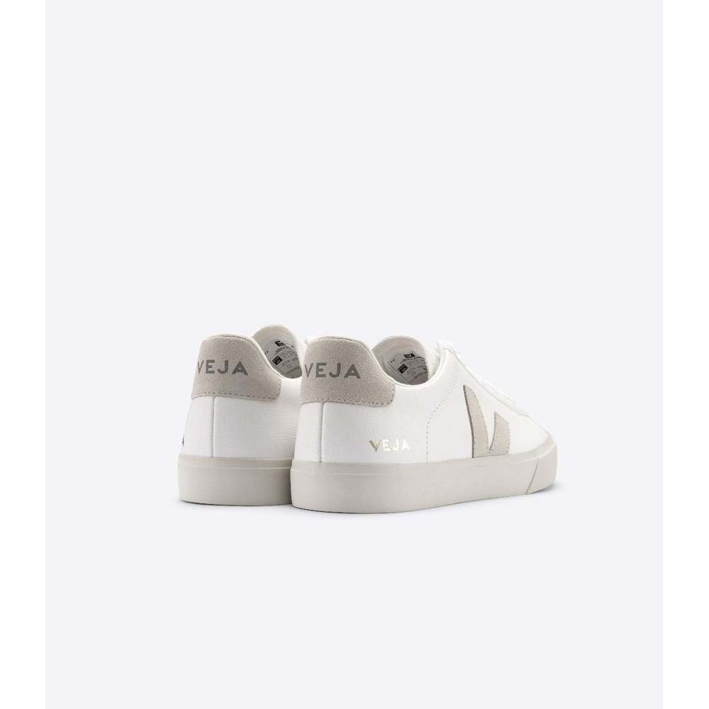 Veja CAMPO CHROMEFREE Low Tops Sneakers Dames White/Beige | BE 594JPQ